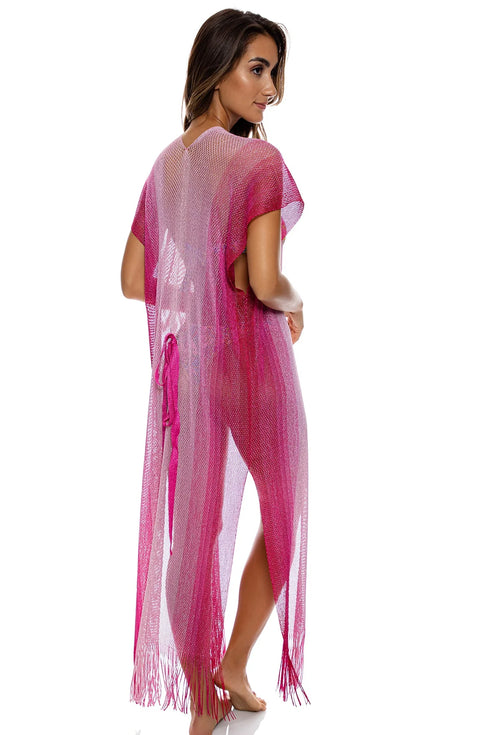 Luli Fama Rose Queen Long Caftan Long Caftan